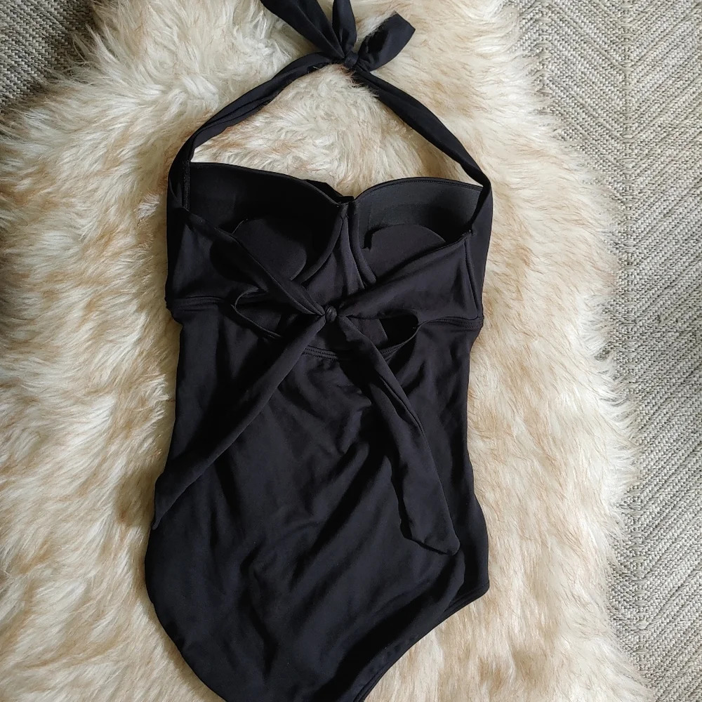 Seafolly Australia Womens Size 10 US 6 Black One Piece Swimsuit - Picture 3 of 6